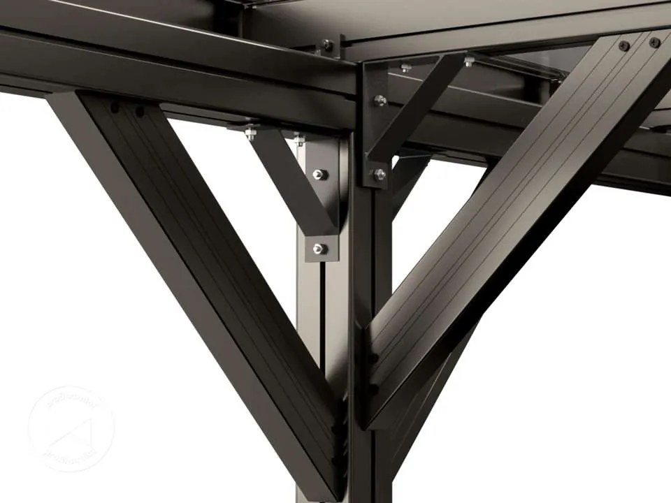 GFP 3,05x5,04m Wiata garażowa, antracyt - (GFPV00951)