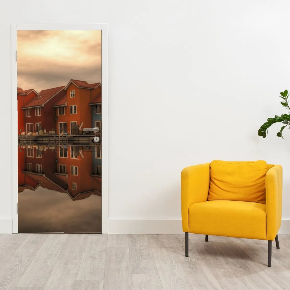 Fototapeta na drzwi - Kolorowe domy (95x205cm)
