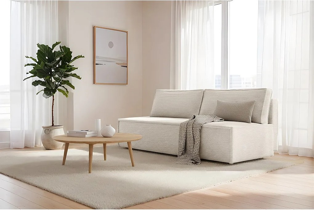 Sofa Kanapa LUNA z funkcją spania kolor beżowy