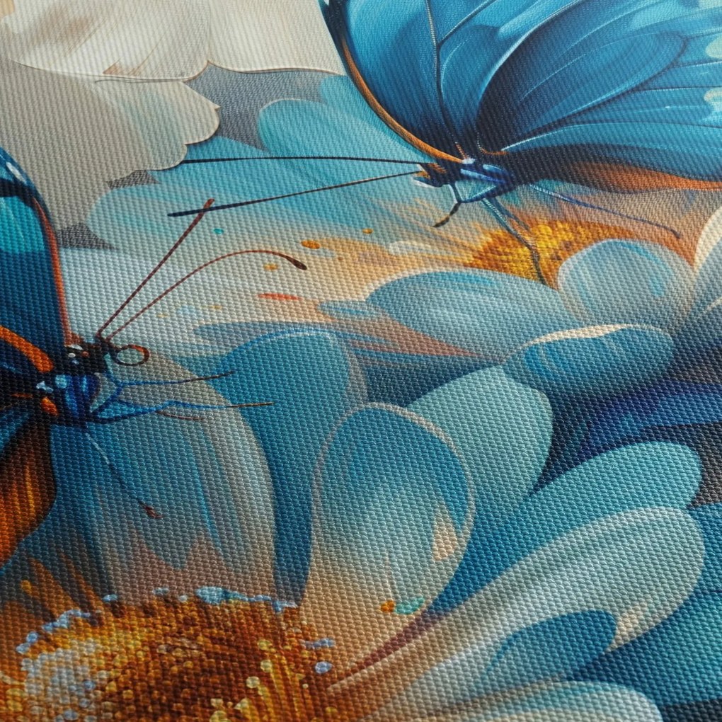 Obraz - Niebieskie motyle (125x70 cm)