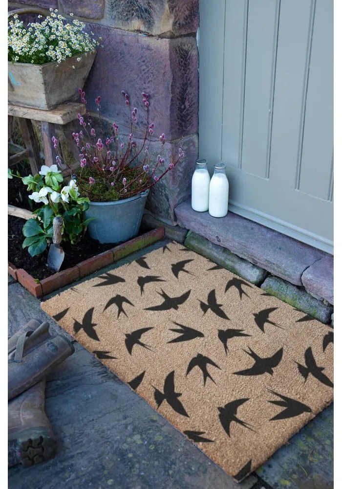 Wycieraczka z włókna kokosowego 40x60 cm Swallows – Artsy Doormats