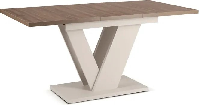 Stół Prostokątny Rozkładany CLARK 120-160 cm Orzech/Kaszmir Nowoczesny