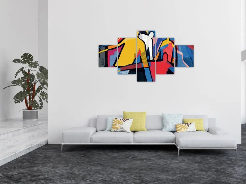 Obraz - Abstrakcja mężczyzn (125x70 cm)