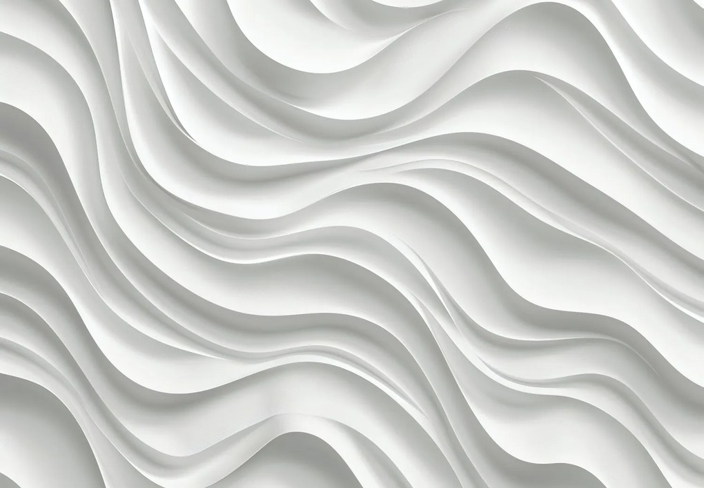 Fototapeta - 3D białe fale (196x136 cm)