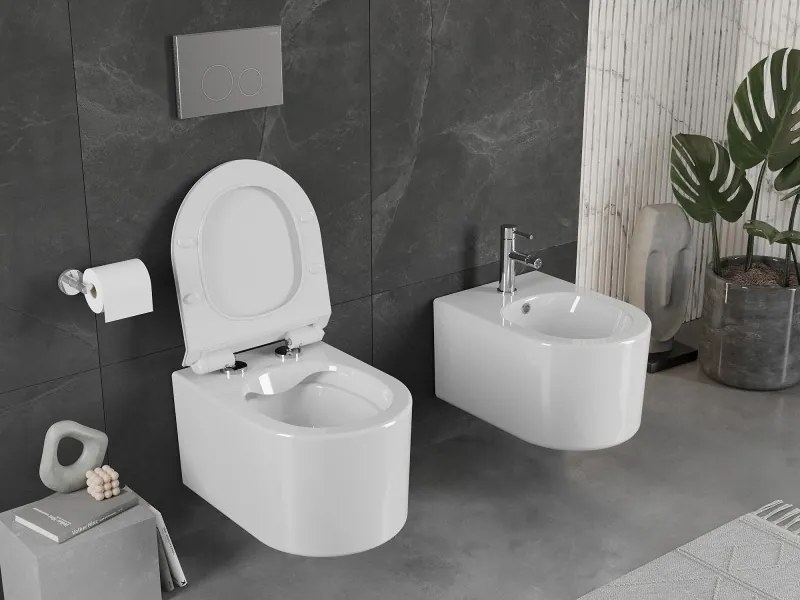 Mexen Sofia miska wc Rimless z deską wolnoopadającą slim, duroplast, biała połysk - 30540100