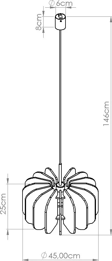 Beżowa lampa wisząca z filcu K4-M86