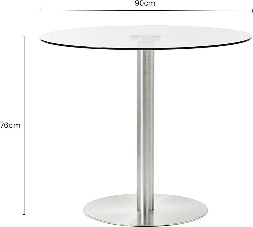 Okrągły stół ze szklanym blatem ø 90 cm Metropolitan – Premier Housewares