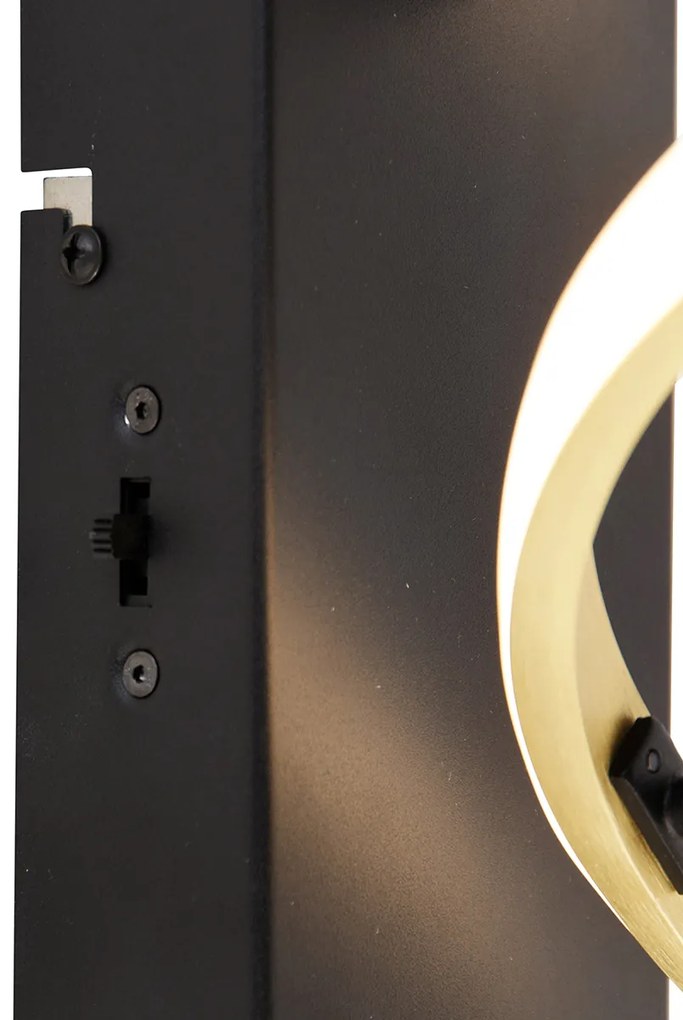 Lampa ścienna złota z wbudowanym LED, 3-stopniowa regulacja temperatury barwowej - HenkDesignerski Oswietlenie wewnetrzne