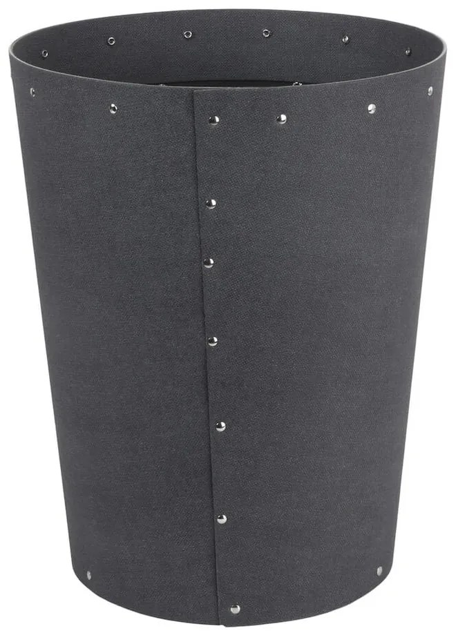 Czarny biurowy kosz na śmieci Aries Canvas Paper Laminate – Bigso