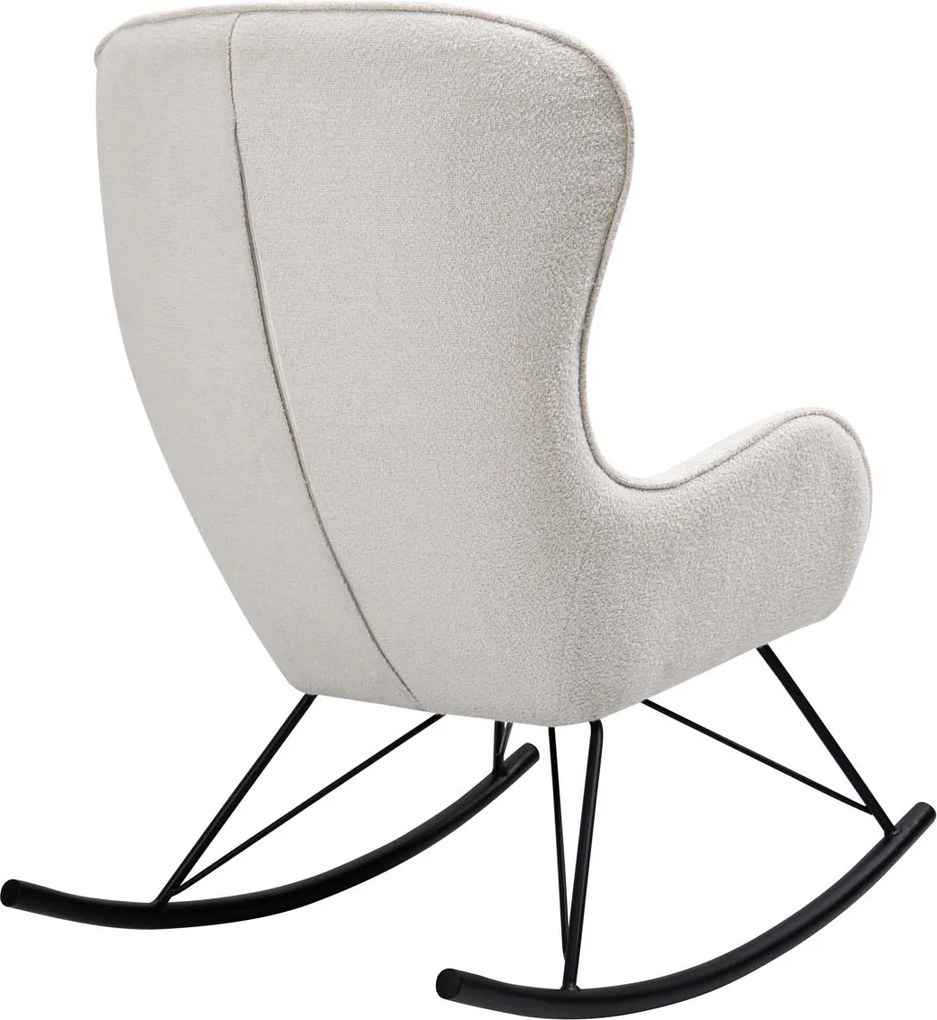 Nowoczesny fotel bujany na czarnych płozach Liberto 3