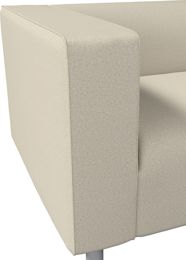 Pokrowiec na sofę Klippan 2-osobową kolor beżowy tkanina strukturalna