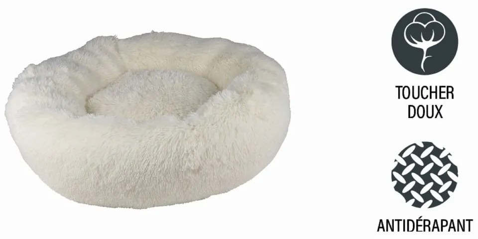 Kremowe legowisko dla psów ø 75 cm Fluffy – Love Story