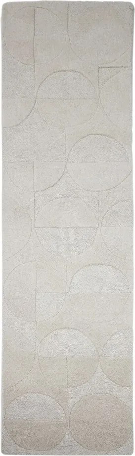 Wełniany chodnik tkany ręcznie w kolorze kości słoniowej 60x230 cm Gigi – Flair Rugs