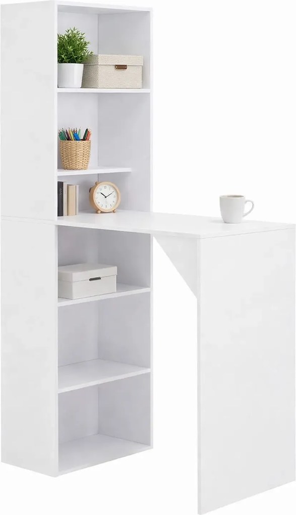 Stolik barowy z szafką biały B3-D72