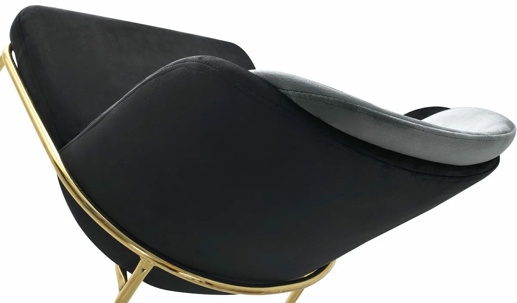 Zestaw krzeseł do jadalni Dore Black and Gold, 2 szt., 2 szt.