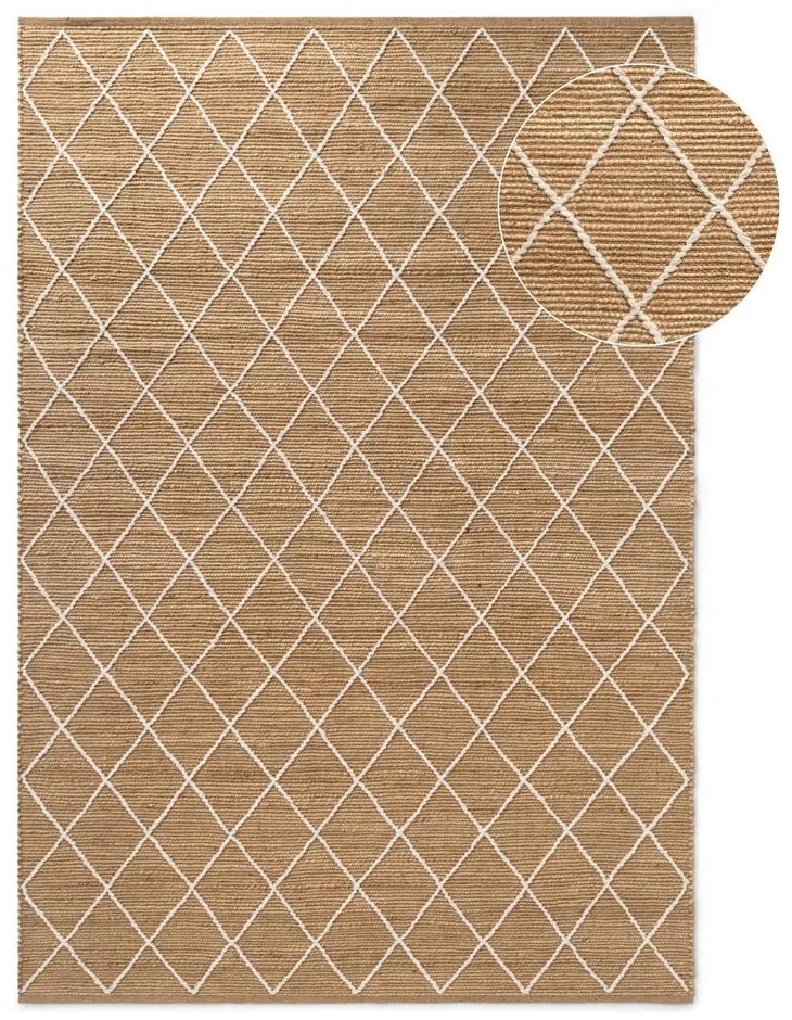 Dywan z juty tkany ręcznie w naturalnym kolorze 80x150 cm Kunu – Hanse Home
