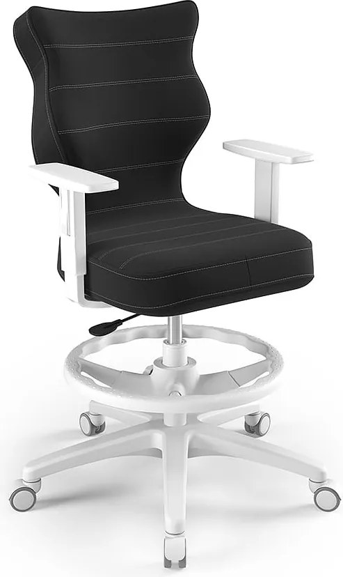 Krzesło obrotowe z podnóżkiem i podłokietnikami Duo White rozmiar 5 (146-176,5 cm)