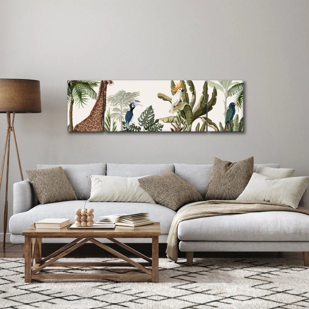 Obraz - Mieszkańcy Afryki (170x50 cm)