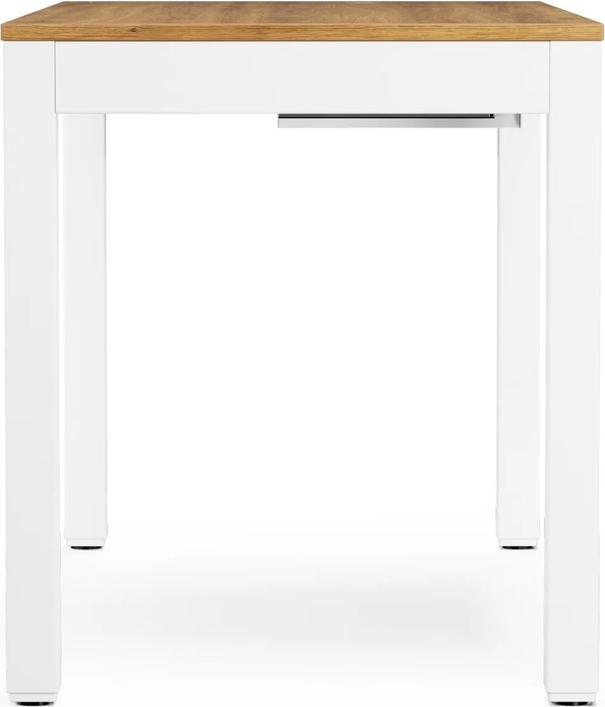 Biurko elektryczne regulowane Evan 120x63 cm, dąb złoty/biały
