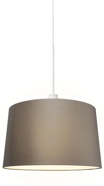 Nowoczesna lampa wisząca biała z abażurem 45 cm taupe - Combi 1 Nowoczesny Oswietlenie wewnetrzne