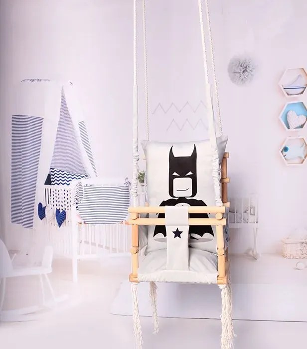 Dziecięca huśtawka dla chłopca 3w1 Taurus - batman