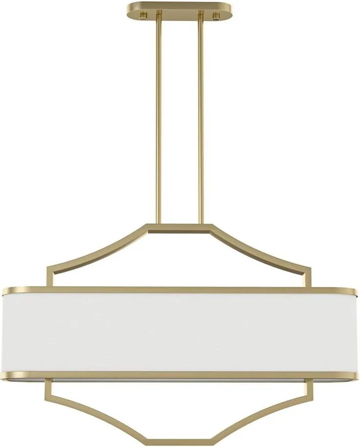 Open Design OR84856 - Żyrandol na pręcie GERDO OVALE 6xE14/12W/230V mosiądz/biały