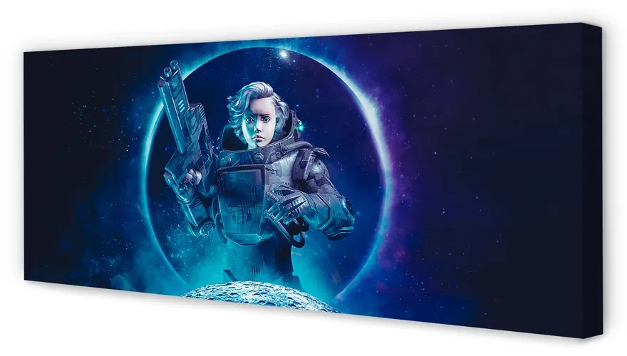 Obraz na płótnie Kosmos kobieta księżyc