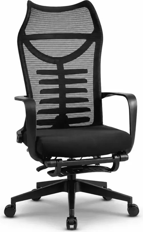 Ergonomiczny fotel biurowy Anaya z regulowanym zagłówkiem i wysuwanym podnóżkiem – komfort i design na najwyższym poziomie