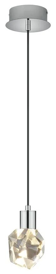 Lampa wisząca LED w kolorze srebra ze szklanym kloszem ø 13 cm Verano – Trio Select