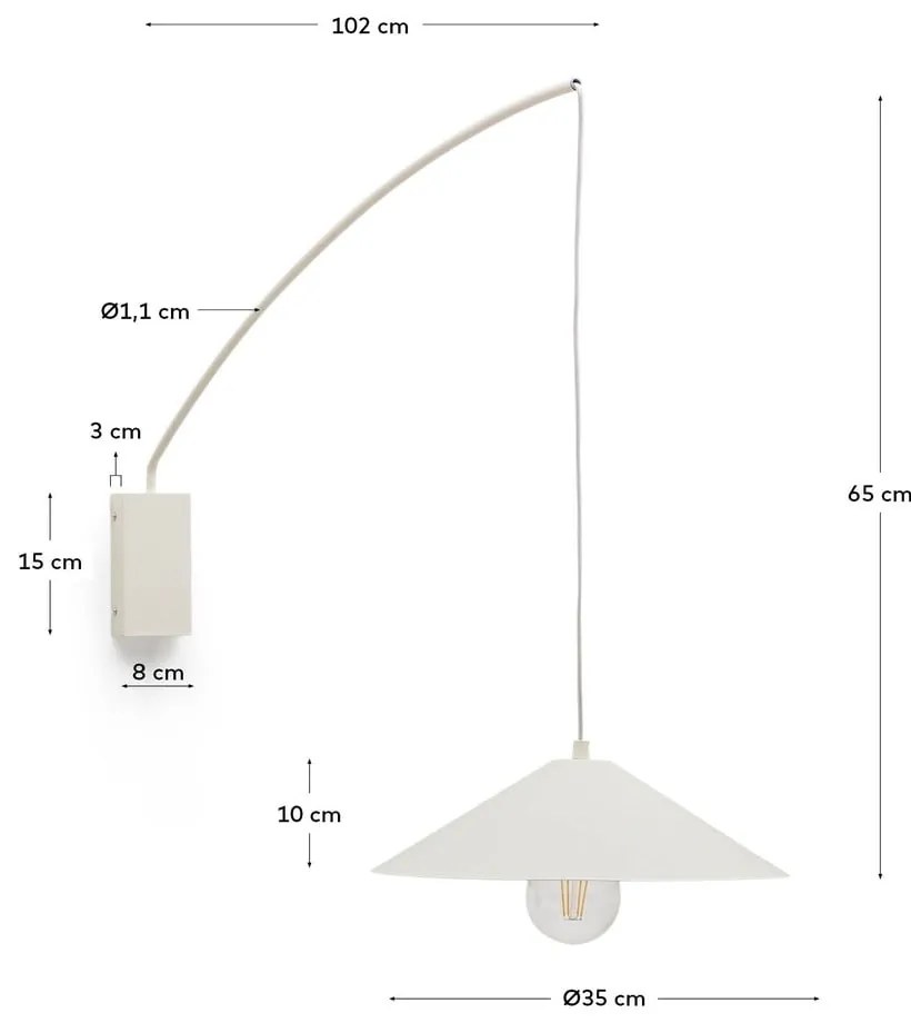 Kremowy kinkiet ø 35 cm Kally – Kave Home