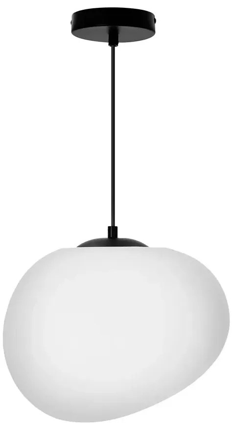 Industrialna lampa wisząca z białym kloszem 30 cm - D205 Monako 2X