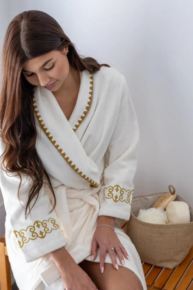 Unisex szlafrok MONDRIAN S Śmietankowy