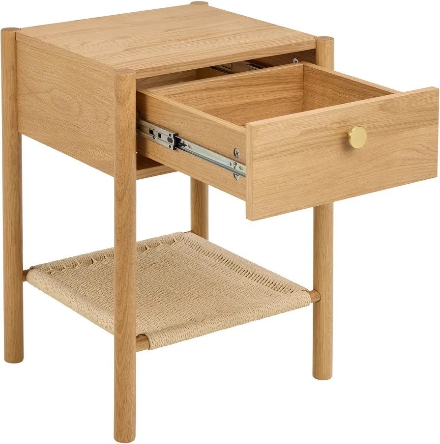 Szafka nocna w dekorze dębu w jasnym naturalnym kolorze Monfort – Actona