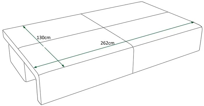 Miętowa rozkładana sofa - Lider 3X