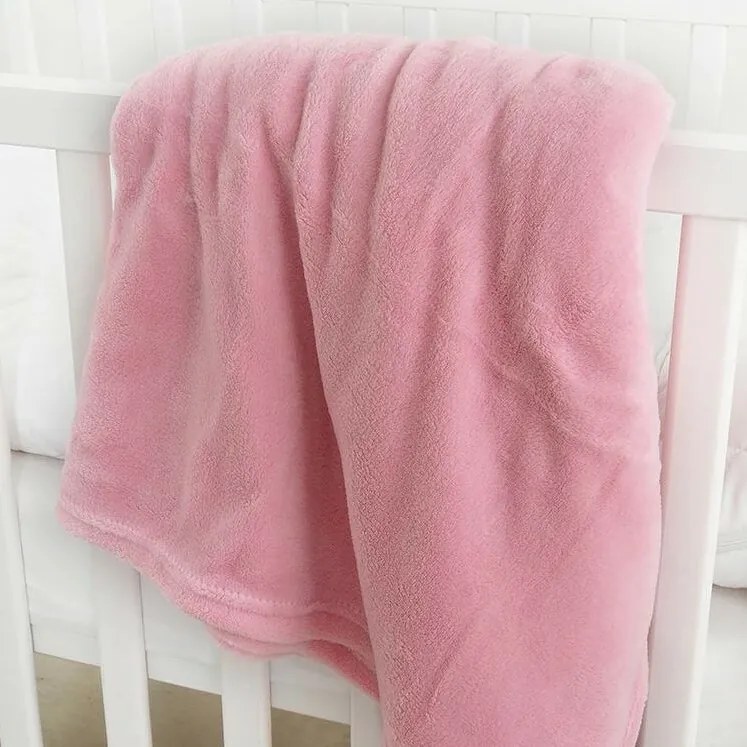 B.E.S. Petrovice Kocyk dziecięcy z mikroflaneli exclusive różowy, 110 x 140 cm