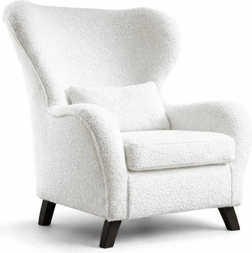 Biały fotel uszak Miuform Miuf