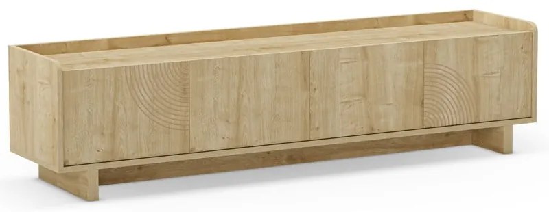 Szafka pod TV w dekorze dębu w naturalnym kolorze 180x45x40 cm Daira – Marckeric