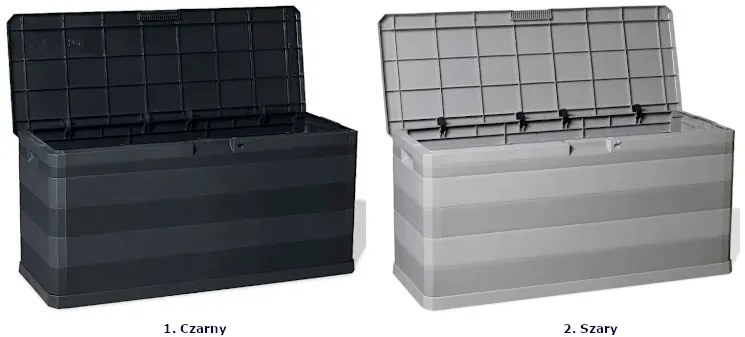 Skrzynia szara prostokątna do ogrodu C6-T60