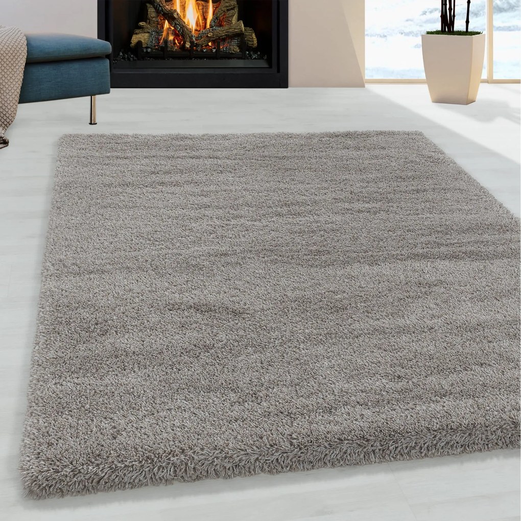 Dywan shaggy Fluffy Super Soft beżowy 80 cm x 150 cm