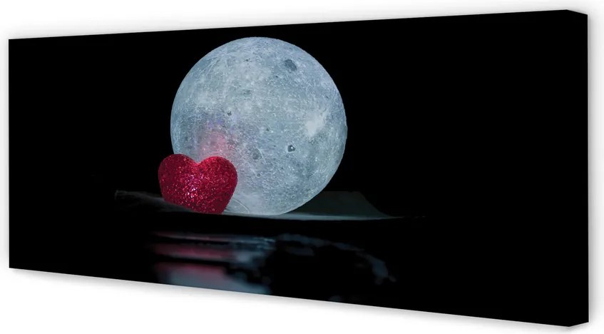 Zdjęcie na płótnie Księżycowe Serce na Niebie