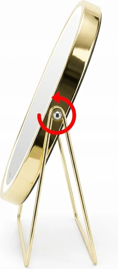 Lusterko Do Makijażu PREMIUM Kosmetyczne POŁYSK Metalowe PODŚWIETLANE LED