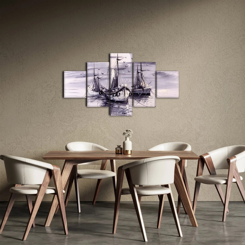 Obraz - Port, obraz olejny (125x70 cm)