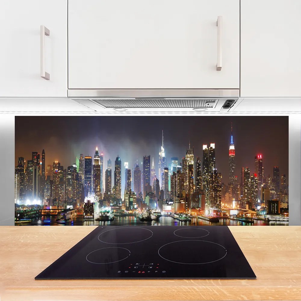 Panel Szklany Światła Wielkiej Metropolii