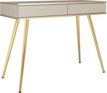 ORIANA Toaletka T 102 beżowa | nogi złote