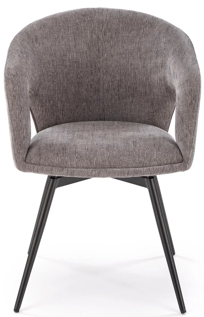 Krzesło popielaty obrotowe, K550 nowoczesne, do jadalni, salonu, biura