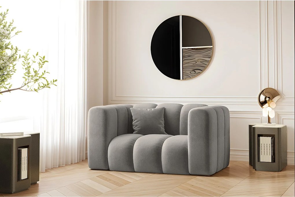 Fotel Grand, tkanina Salvador, Szary