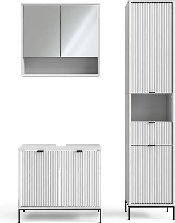 Zestaw mebli łazienkowych biały 70x45x63 eliza