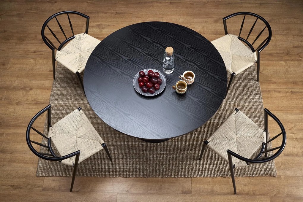 Okrągły stół na masywnej podstawie Ginter