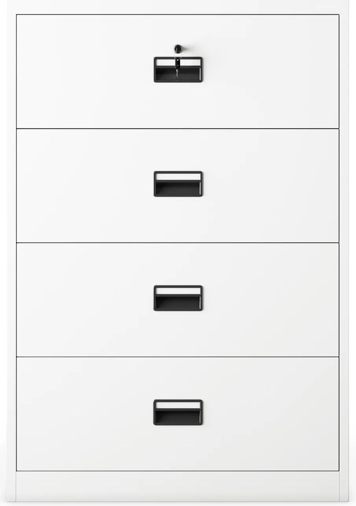Szafa kartotekowa metalowa biała: SARA XL V4, 900 x 1320 x 600 mm