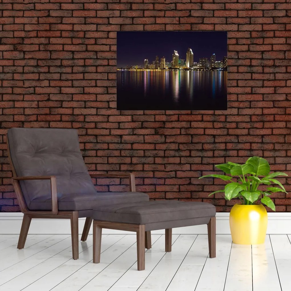 Obraz miasta nocą (70x50 cm)